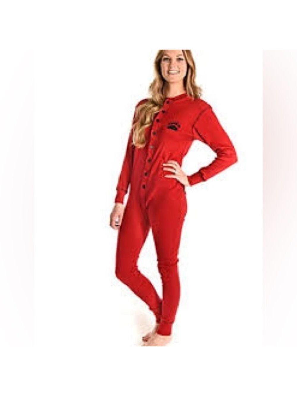 Lazy One Unisex Bear Bottom Flapjack Red Onesie Pajamas, size XL